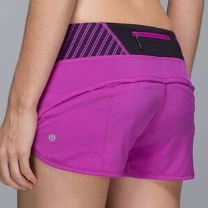 Lululemon Women's Purple Run Speed Shorts